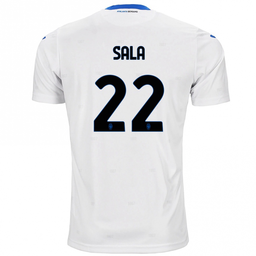 Vaikiškas Lorenzo Sala #22 Baltas Išvykos Marškinėliai 2024/25 T-Shirt