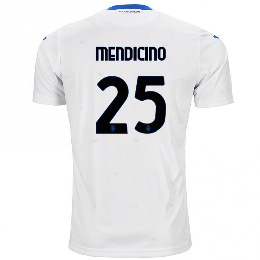 Vaikiškas Leonardo Mendicino #25 Baltas Išvykos Marškinėliai 2024/25 T-Shirt