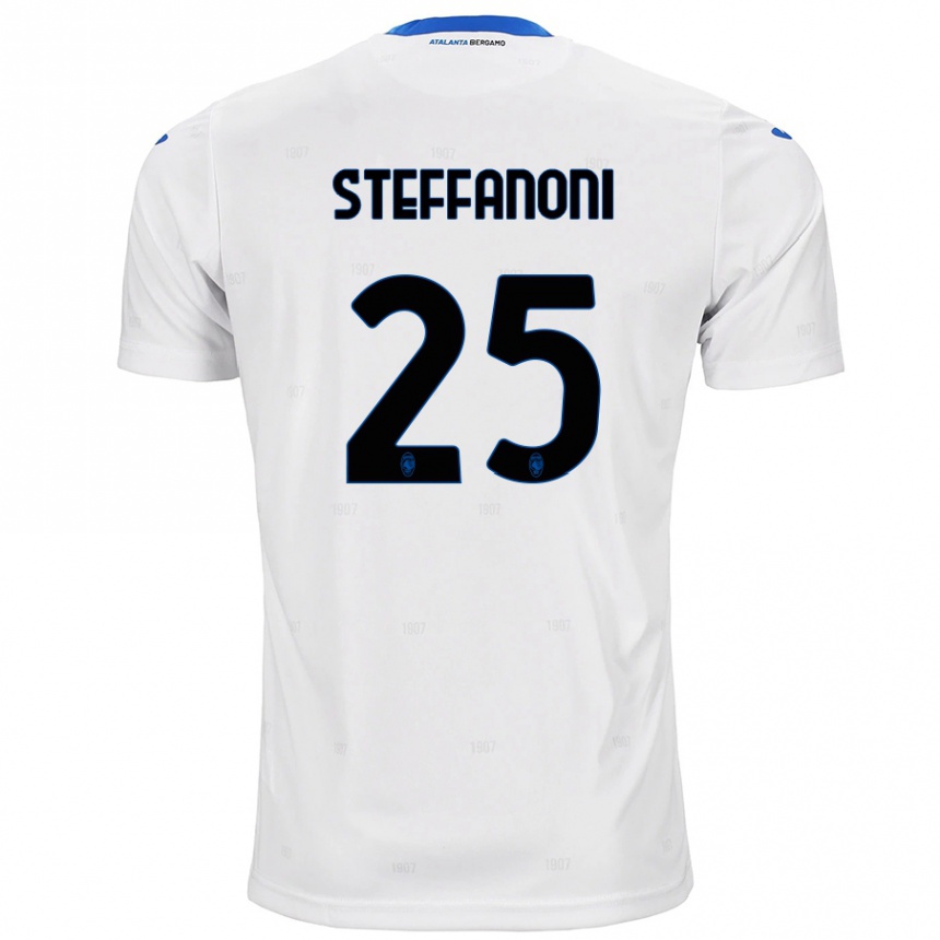 Vaikiškas Federico Steffanoni #25 Baltas Išvykos Marškinėliai 2024/25 T-Shirt