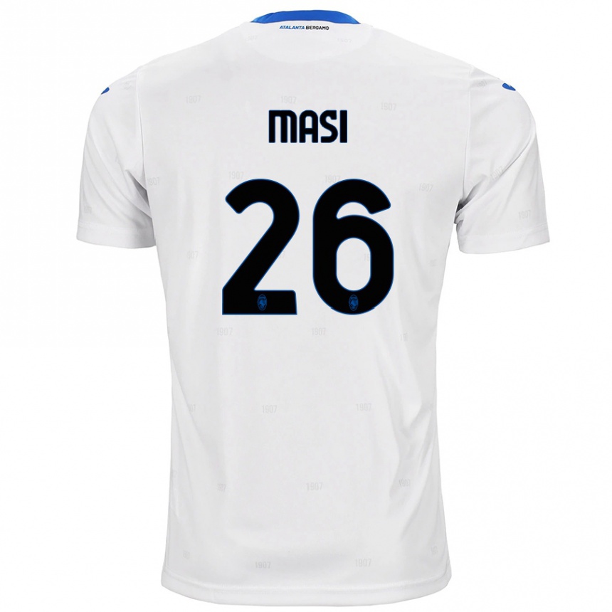 Vaikiškas Alberto Masi #26 Baltas Išvykos Marškinėliai 2024/25 T-Shirt