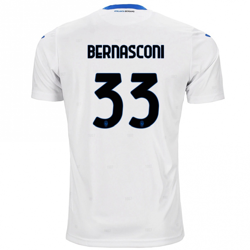 Vaikiškas Lorenzo Bernasconi #33 Baltas Išvykos Marškinėliai 2024/25 T-Shirt