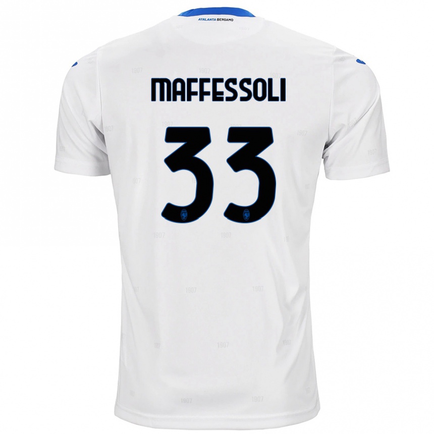 Vaikiškas Manuel Maffessoli #33 Baltas Išvykos Marškinėliai 2024/25 T-Shirt