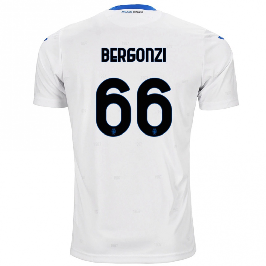 Vaikiškas Federico Bergonzi #66 Baltas Išvykos Marškinėliai 2024/25 T-Shirt