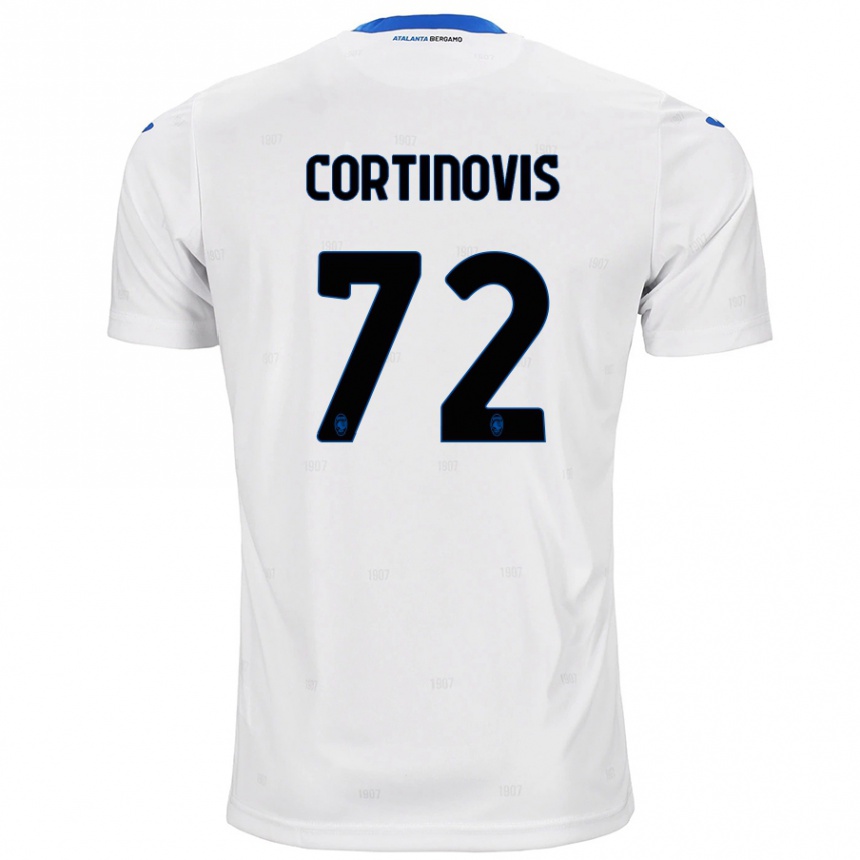 Vaikiškas Alessandro Cortinovis #72 Baltas Išvykos Marškinėliai 2024/25 T-Shirt