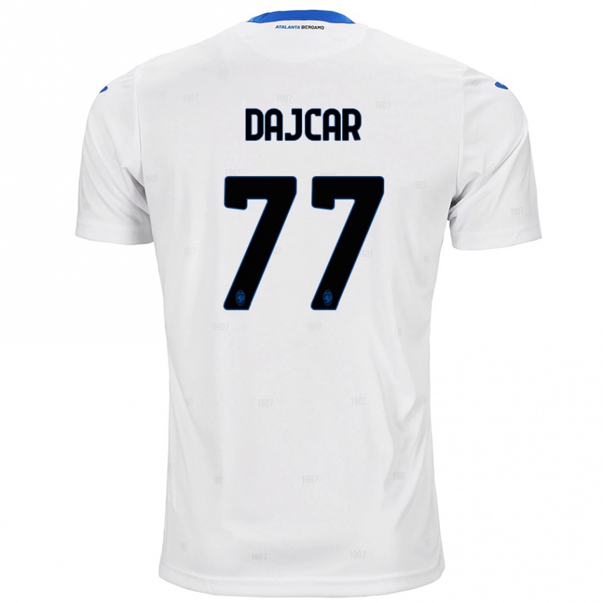 Vaikiškas Matevz Dajcar #77 Baltas Išvykos Marškinėliai 2024/25 T-Shirt