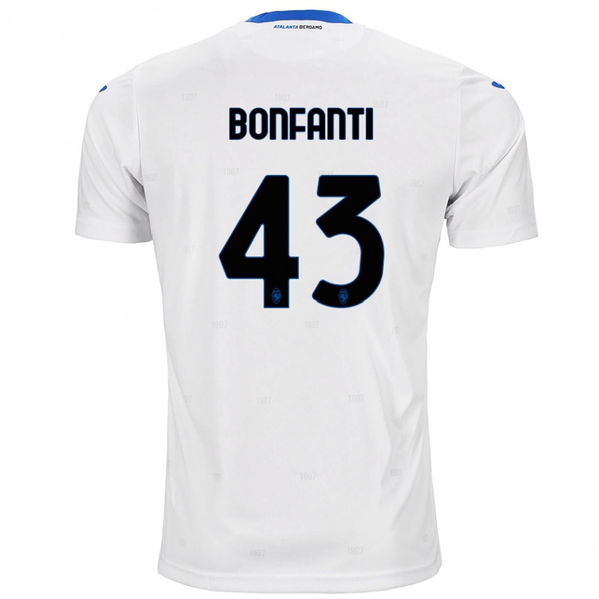 Vaikiškas Giovanni Bonfanti #43 Baltas Išvykos Marškinėliai 2024/25 T-Shirt