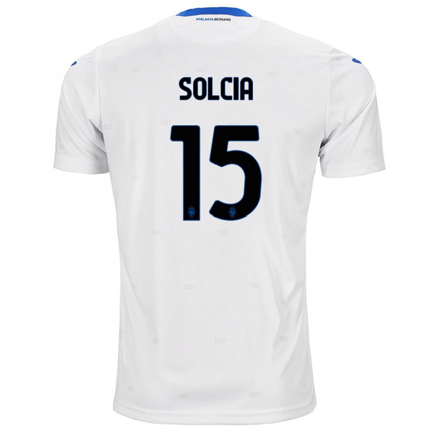 Vaikiškas Daniele Solcia #15 Baltas Išvykos Marškinėliai 2024/25 T-Shirt