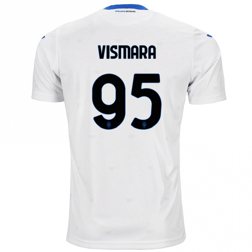 Vaikiškas Paolo Vismara #95 Baltas Išvykos Marškinėliai 2024/25 T-Shirt