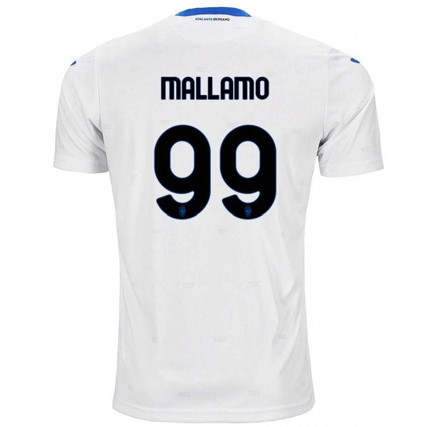 Vaikiškas Alessandro Mallamo #99 Baltas Išvykos Marškinėliai 2024/25 T-Shirt