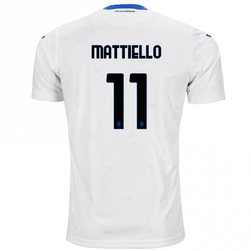 Vaikiškas Federico Mattiello #11 Baltas Išvykos Marškinėliai 2024/25 T-Shirt