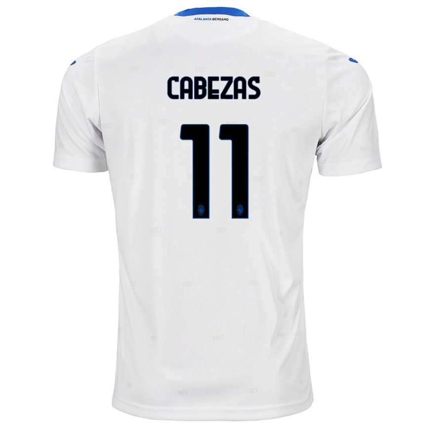 Vaikiškas Bryan Cabezas #11 Baltas Išvykos Marškinėliai 2024/25 T-Shirt