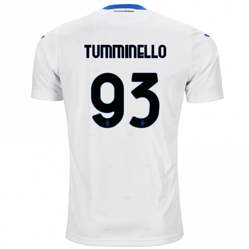 Vaikiškas Marco Tumminello #93 Baltas Išvykos Marškinėliai 2024/25 T-Shirt