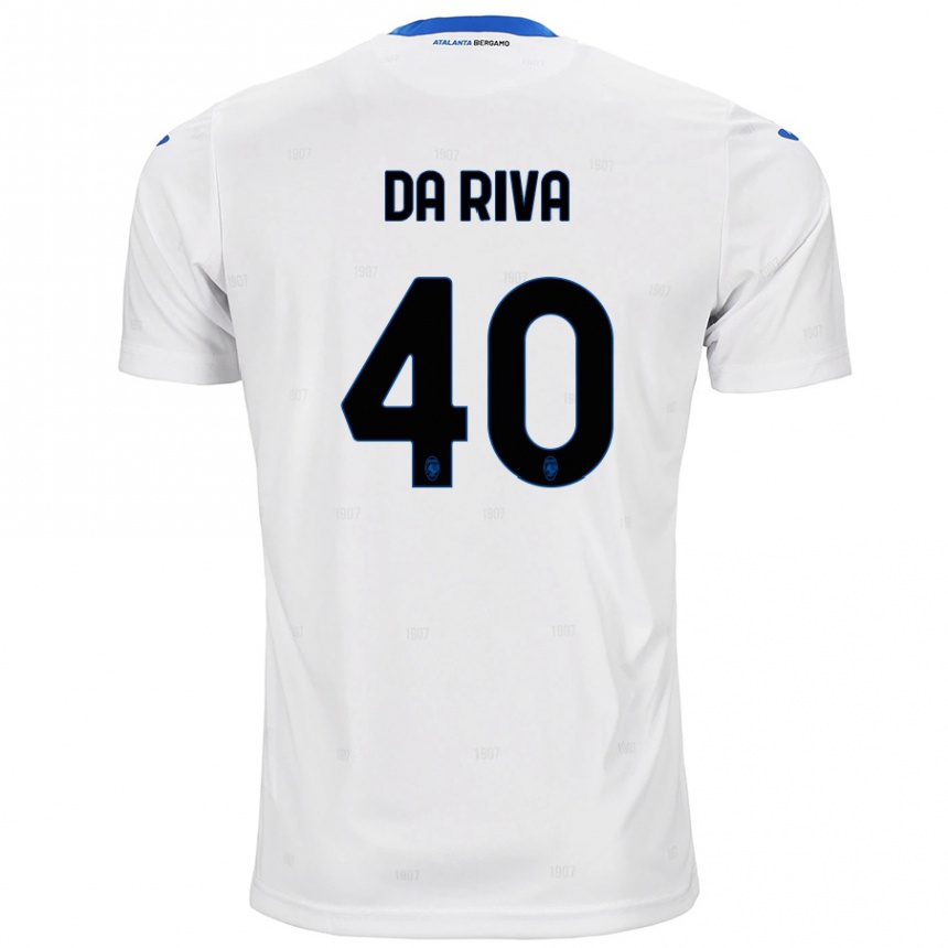 Vaikiškas Jacopo Da Riva #40 Baltas Išvykos Marškinėliai 2024/25 T-Shirt