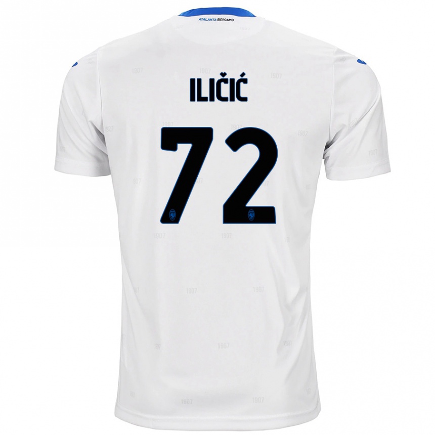 Vaikiškas Josip Ilicic #72 Baltas Išvykos Marškinėliai 2024/25 T-Shirt