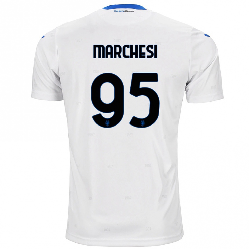 Vaikiškas Silvia Marchesi #95 Baltas Išvykos Marškinėliai 2024/25 T-Shirt