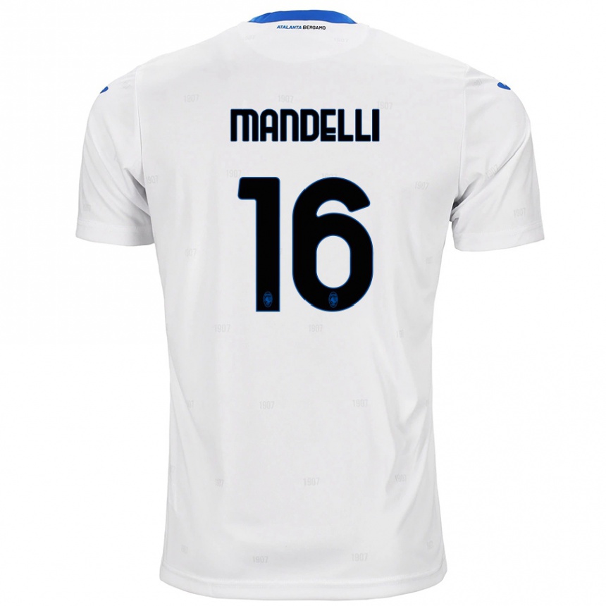 Vaikiškas Giulia Mandelli #16 Baltas Išvykos Marškinėliai 2024/25 T-Shirt