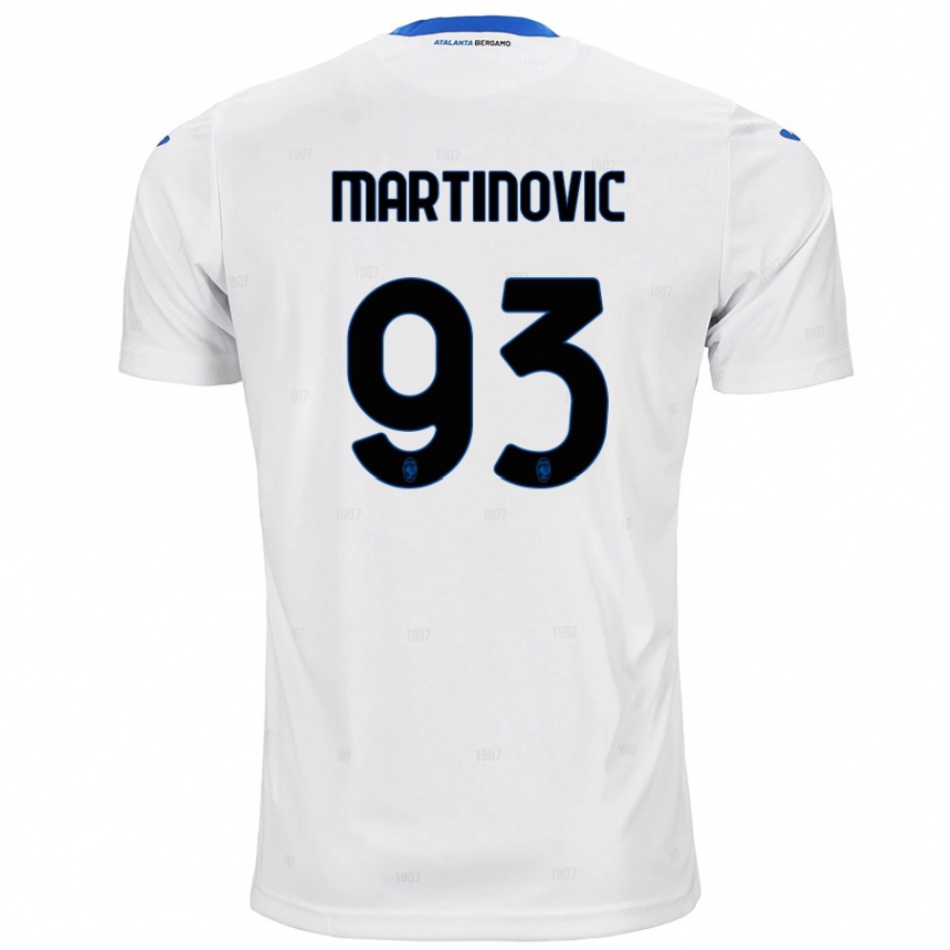 Vaikiškas Melania Martinovic #93 Baltas Išvykos Marškinėliai 2024/25 T-Shirt