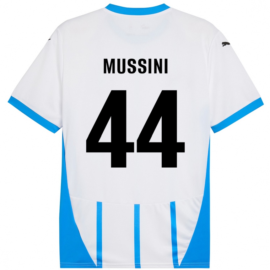 Vaikiškas Andrea Mussini #44 Balta Mėlyna Išvykos Marškinėliai 2024/25 T-Shirt