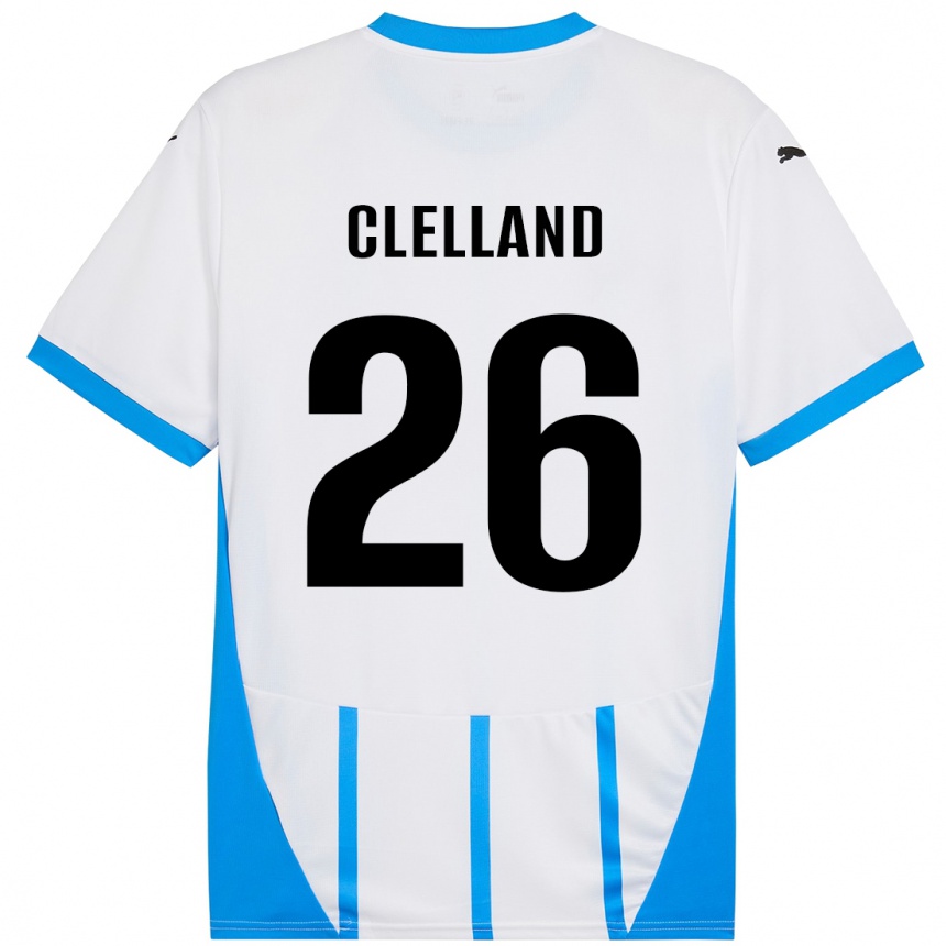 Vaikiškas Lana Clelland #26 Balta Mėlyna Išvykos Marškinėliai 2024/25 T-Shirt