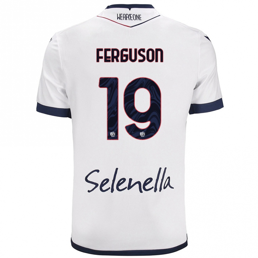 Vaikiškas Lewis Ferguson #19 Balta Karališka Mėlyna Išvykos Marškinėliai 2024/25 T-Shirt