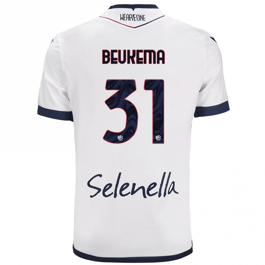 Vaikiškas Sam Beukema #31 Balta Karališka Mėlyna Išvykos Marškinėliai 2024/25 T-Shirt