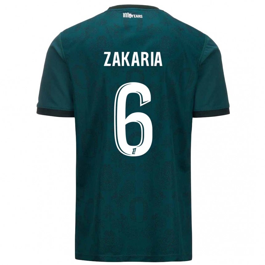 Vaikiškas Denis Zakaria #6 Tamsiai Žalia Išvykos Marškinėliai 2024/25 T-Shirt