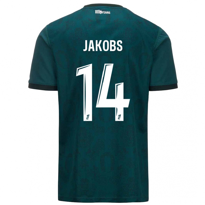 Vaikiškas Ismail Jakobs #14 Tamsiai Žalia Išvykos Marškinėliai 2024/25 T-Shirt