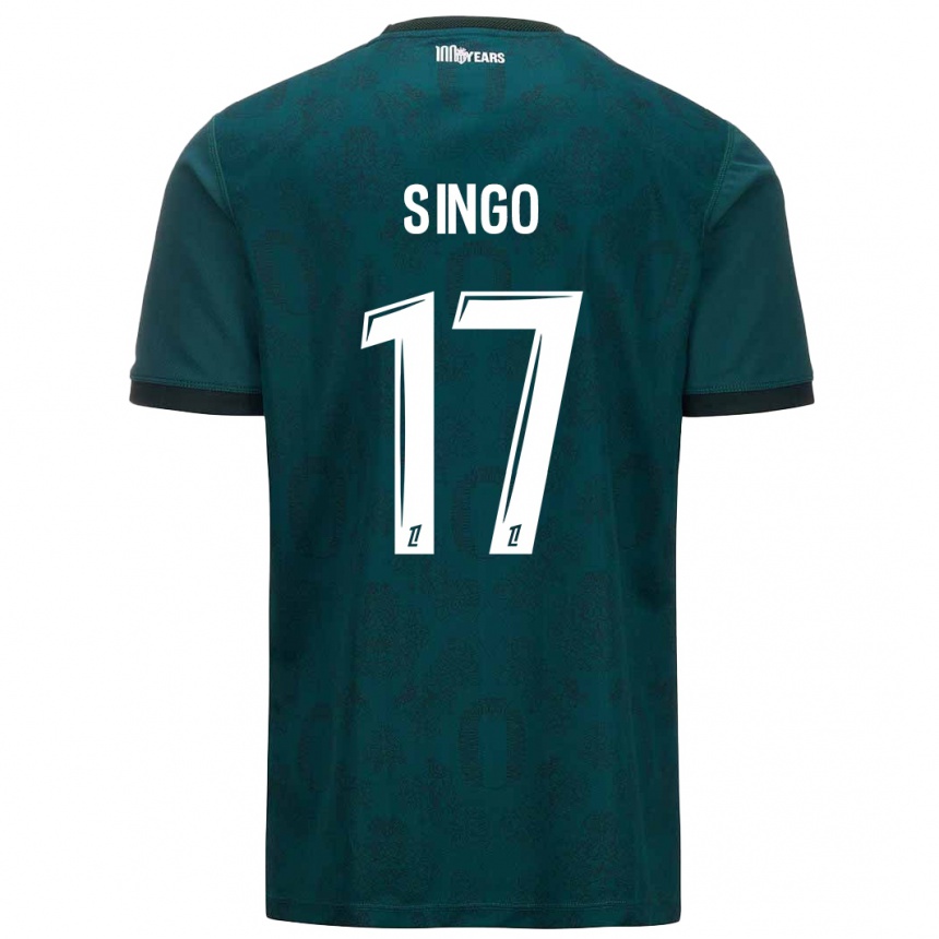 Vaikiškas Wilfried Singo #17 Tamsiai Žalia Išvykos Marškinėliai 2024/25 T-Shirt