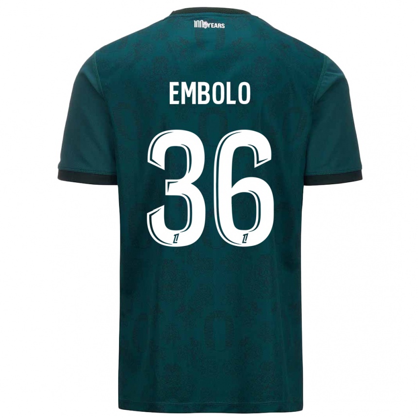 Vaikiškas Breel Embolo #36 Tamsiai Žalia Išvykos Marškinėliai 2024/25 T-Shirt