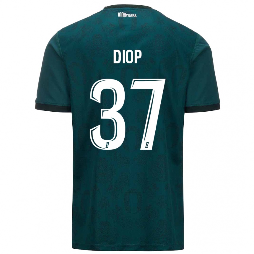 Vaikiškas Edan Diop #37 Tamsiai Žalia Išvykos Marškinėliai 2024/25 T-Shirt