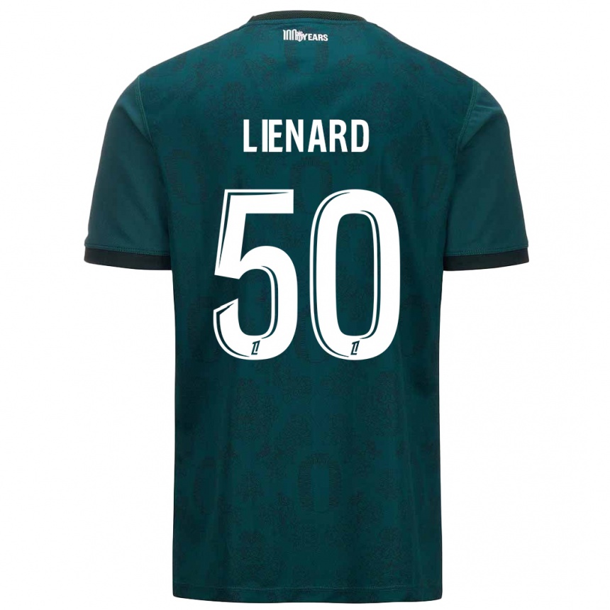 Vaikiškas Yann Lienard #50 Tamsiai Žalia Išvykos Marškinėliai 2024/25 T-Shirt