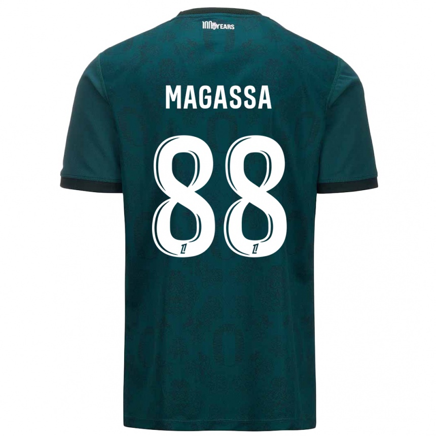 Vaikiškas Soungoutou Magassa #88 Tamsiai Žalia Išvykos Marškinėliai 2024/25 T-Shirt