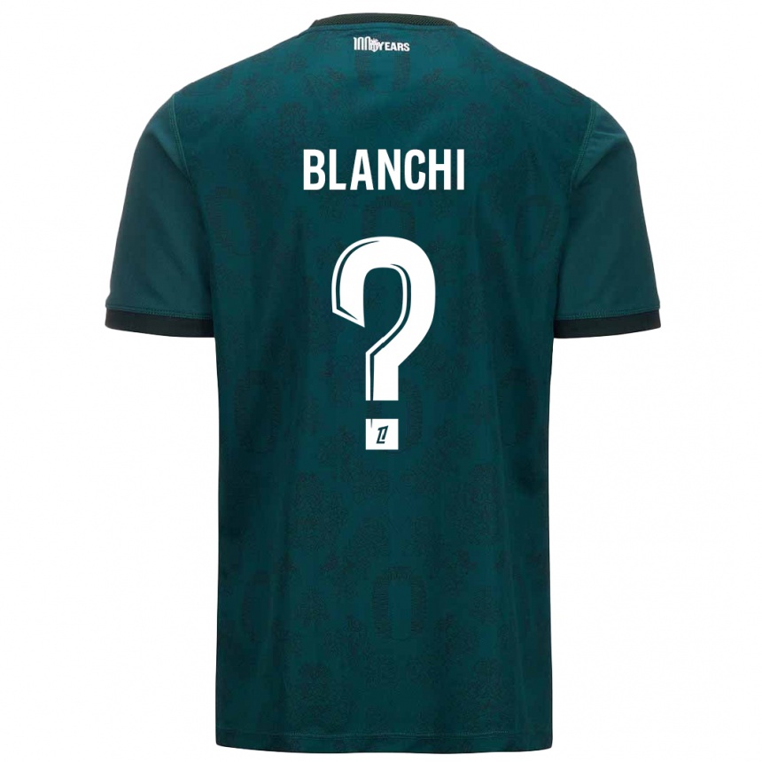 Vaikiškas Florian Blanchi #0 Tamsiai Žalia Išvykos Marškinėliai 2024/25 T-Shirt