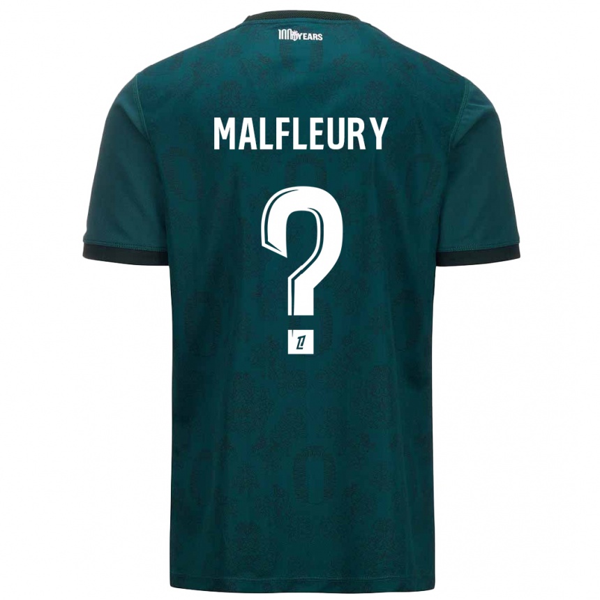 Vaikiškas Geoffrey Malfleury #0 Tamsiai Žalia Išvykos Marškinėliai 2024/25 T-Shirt