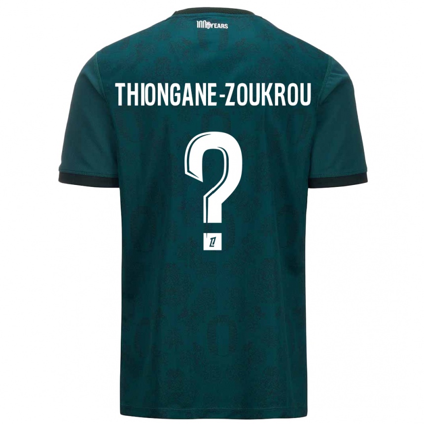 Vaikiškas Ackah-Tidiane Thiongane-Zoukrou #0 Tamsiai Žalia Išvykos Marškinėliai 2024/25 T-Shirt