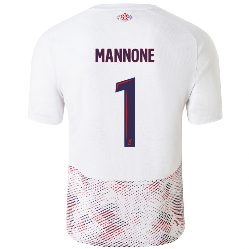 Vaikiškas Vito Mannone #1 Balta Karališka Mėlyna Išvykos Marškinėliai 2024/25 T-Shirt