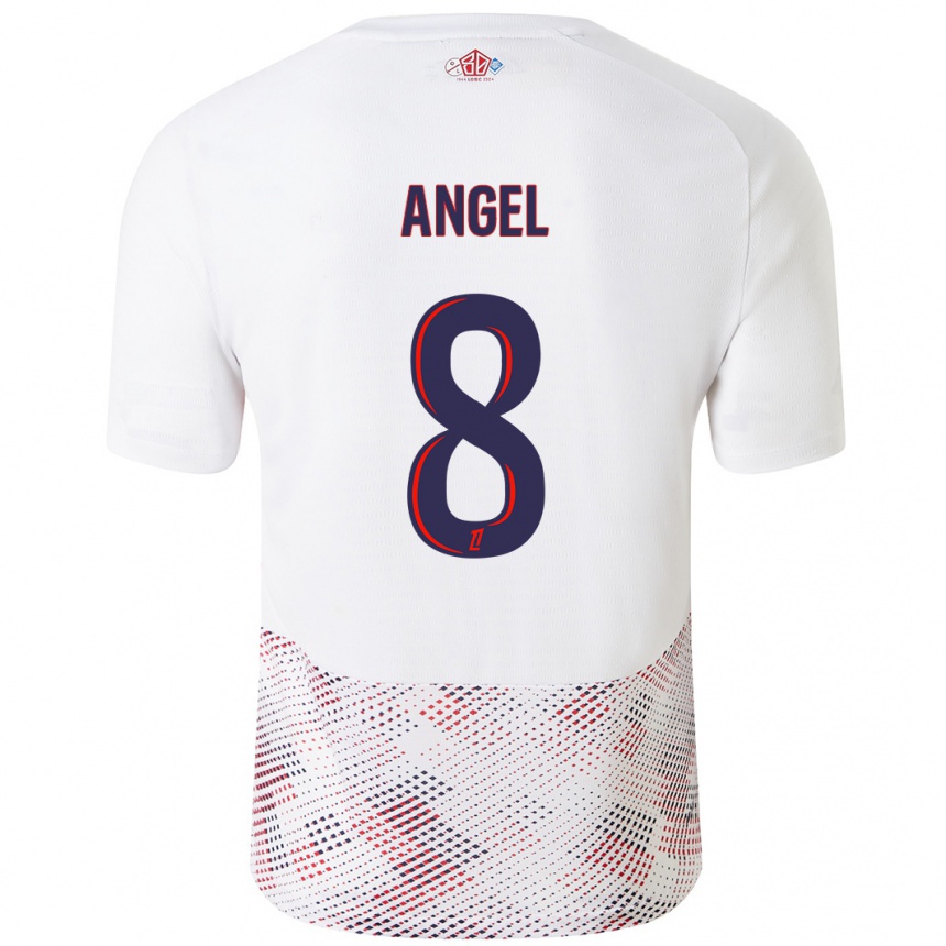 Vaikiškas Angel Gomes #8 Balta Karališka Mėlyna Išvykos Marškinėliai 2024/25 T-Shirt