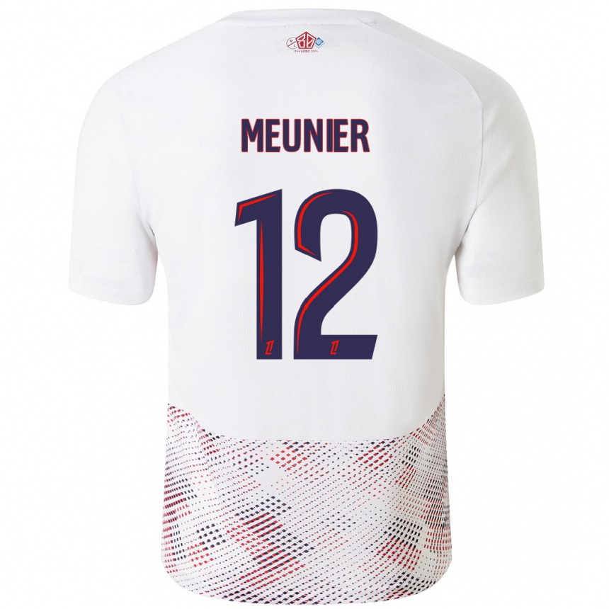 Vaikiškas Thomas Meunier #12 Balta Karališka Mėlyna Išvykos Marškinėliai 2024/25 T-Shirt