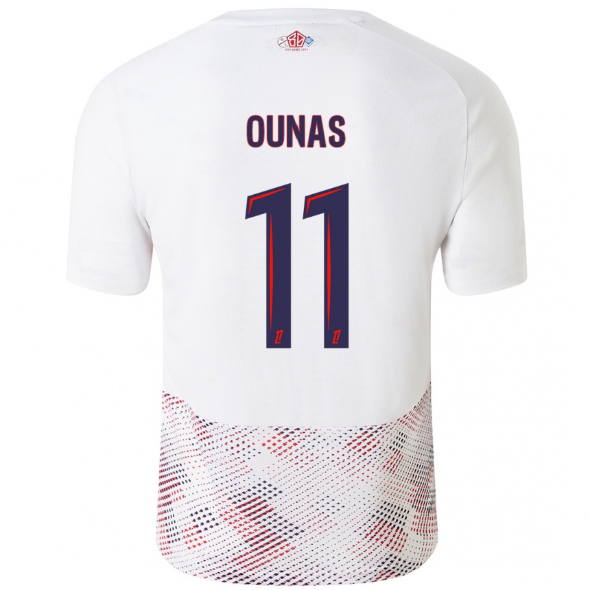 Vaikiškas Adam Ounas #11 Balta Karališka Mėlyna Išvykos Marškinėliai 2024/25 T-Shirt