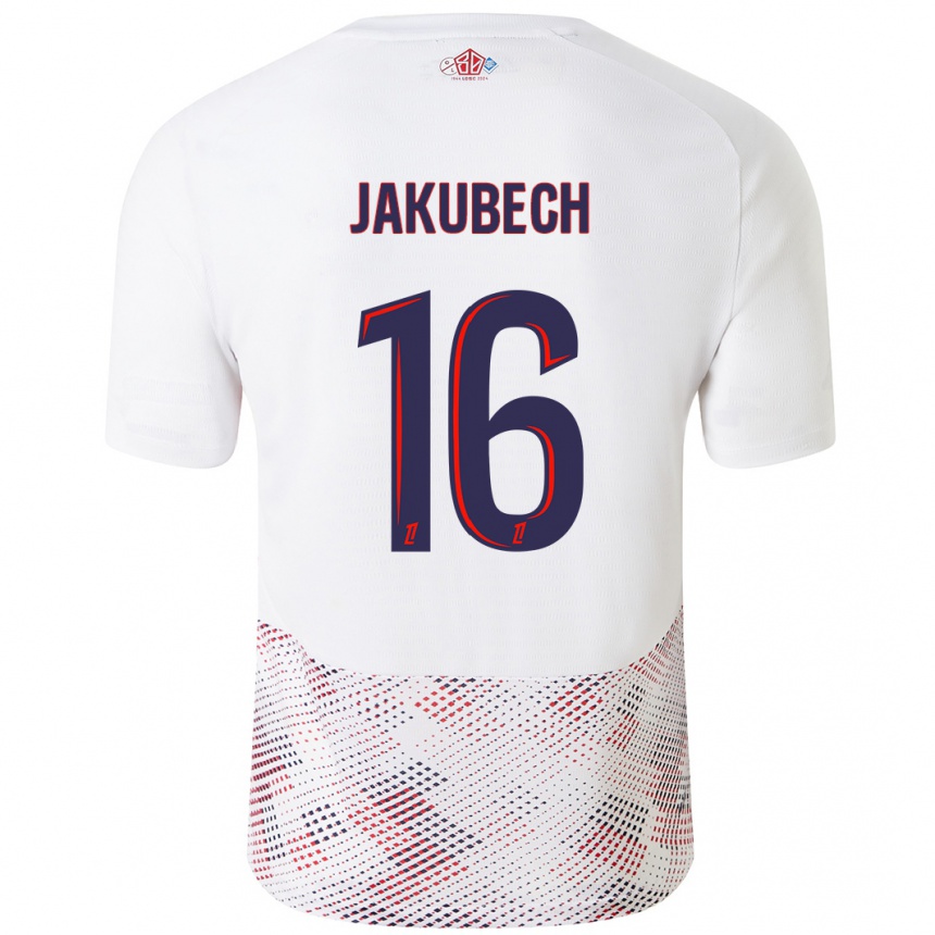 Vaikiškas Adam Jakubech #16 Balta Karališka Mėlyna Išvykos Marškinėliai 2024/25 T-Shirt