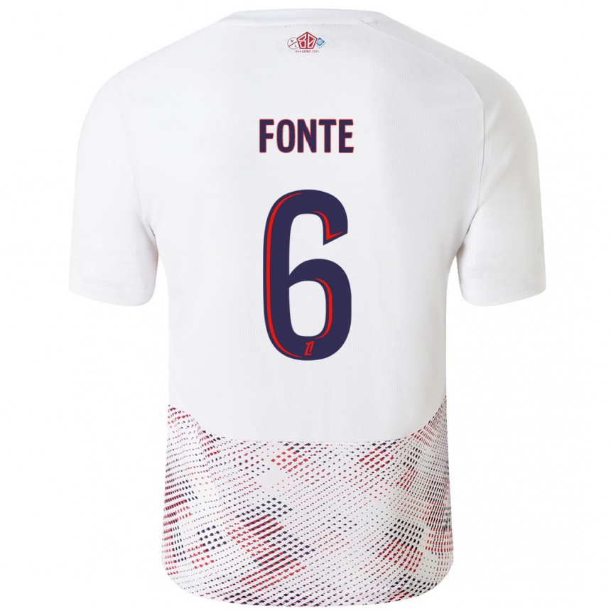 Vaikiškas Jose Fonte #6 Balta Karališka Mėlyna Išvykos Marškinėliai 2024/25 T-Shirt