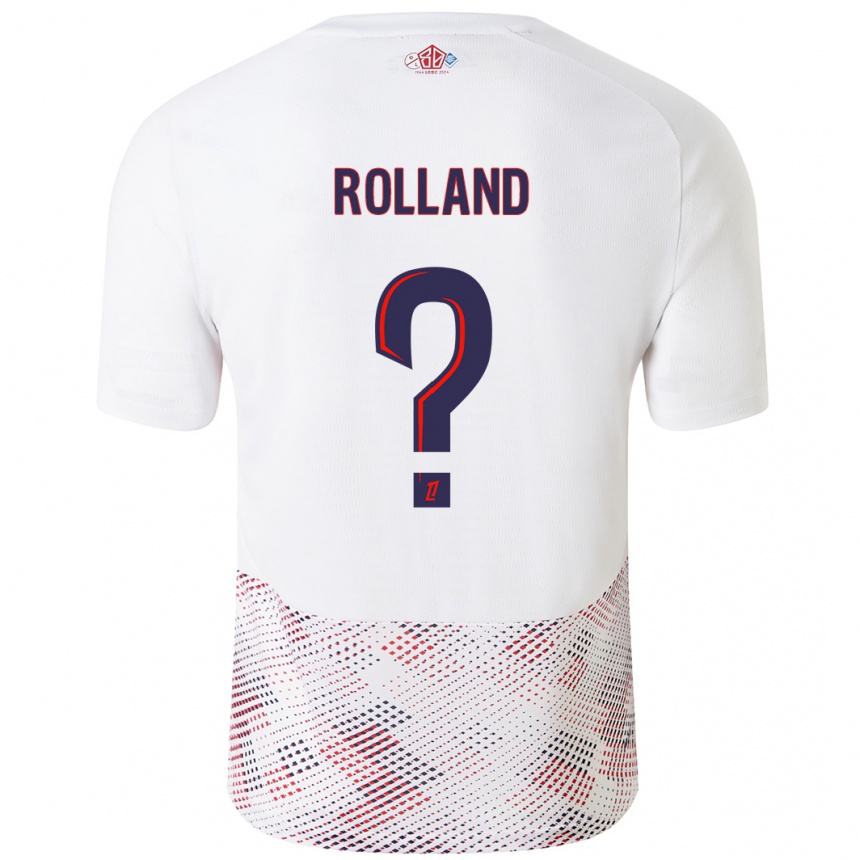 Vaikiškas Baptiste Rolland #0 Balta Karališka Mėlyna Išvykos Marškinėliai 2024/25 T-Shirt