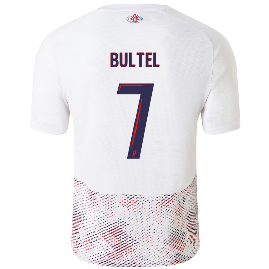 Vaikiškas Ludivine Bultel #7 Balta Karališka Mėlyna Išvykos Marškinėliai 2024/25 T-Shirt