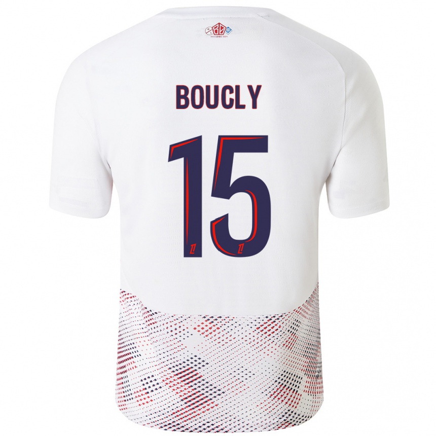 Vaikiškas Maite Boucly #15 Balta Karališka Mėlyna Išvykos Marškinėliai 2024/25 T-Shirt