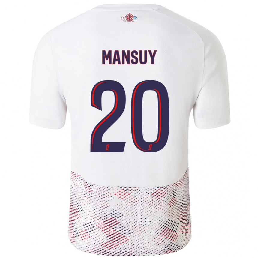 Vaikiškas Heloise Mansuy #20 Balta Karališka Mėlyna Išvykos Marškinėliai 2024/25 T-Shirt