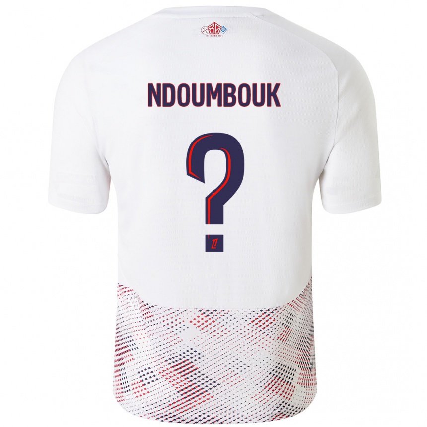 Vaikiškas Marlyse Ngo Ndoumbouk #0 Balta Karališka Mėlyna Išvykos Marškinėliai 2024/25 T-Shirt