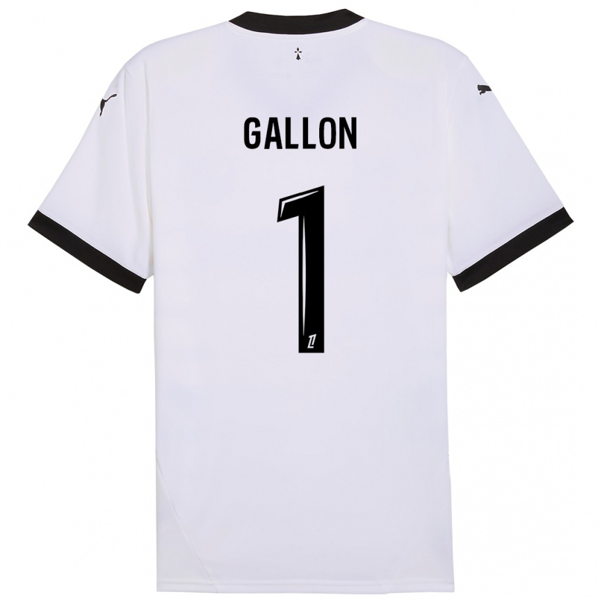 Vaikiškas Gauthier Gallon #1 Balta Juoda Išvykos Marškinėliai 2024/25 T-Shirt