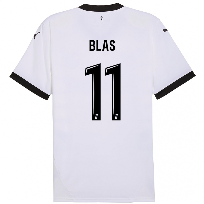 Vaikiškas Ludovic Blas #11 Balta Juoda Išvykos Marškinėliai 2024/25 T-Shirt