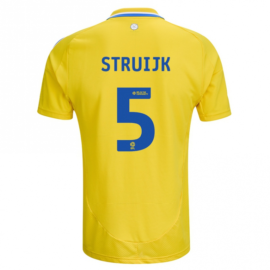 Vaikiškas Pascal Struijk #5 Geltona Mėlyna Išvykos Marškinėliai 2024/25 T-Shirt