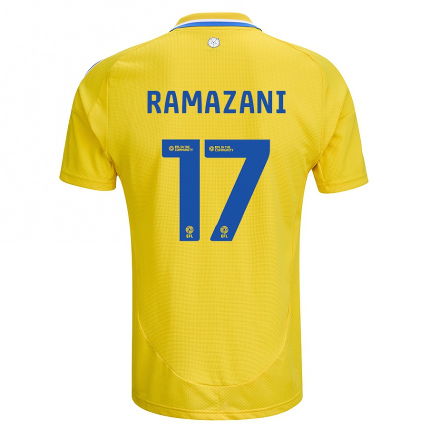 Vaikiškas Largie Ramazani #17 Geltona Mėlyna Išvykos Marškinėliai 2024/25 T-Shirt